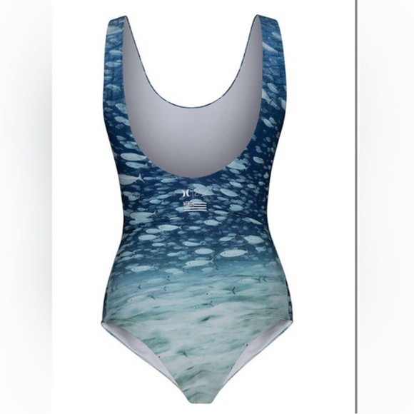 Hurley X Clark Little Women’s One Piece Swimsuit Bodysuit NWT Cheeky bottom sz L - Picture 8 of 9